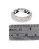 3 Sided Diamond Pave Band Ring in White Gold